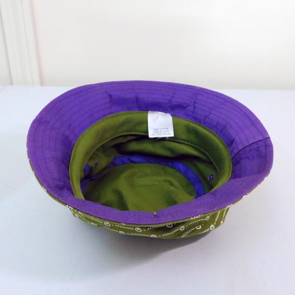 Monster dot com All Over Print Bucket Hat OSFA Green Embroidered Promo - Picture 6 of 8